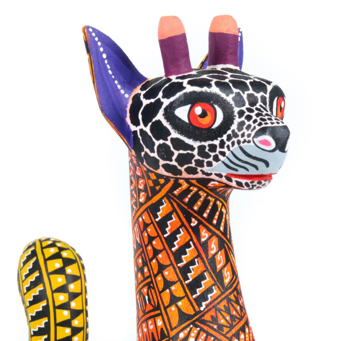 Giraffe Jaguar Fusion - Oaxacan Alebrije Wood Carving - CEMCUI