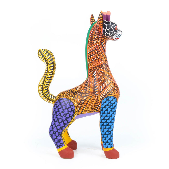 Giraffe Jaguar Fusion - Oaxacan Alebrije Wood Carving - CEMCUI