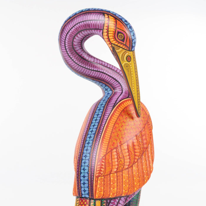 Gorgeous Heron - Oaxacan Alebrije Wood Carving - CEMCUI