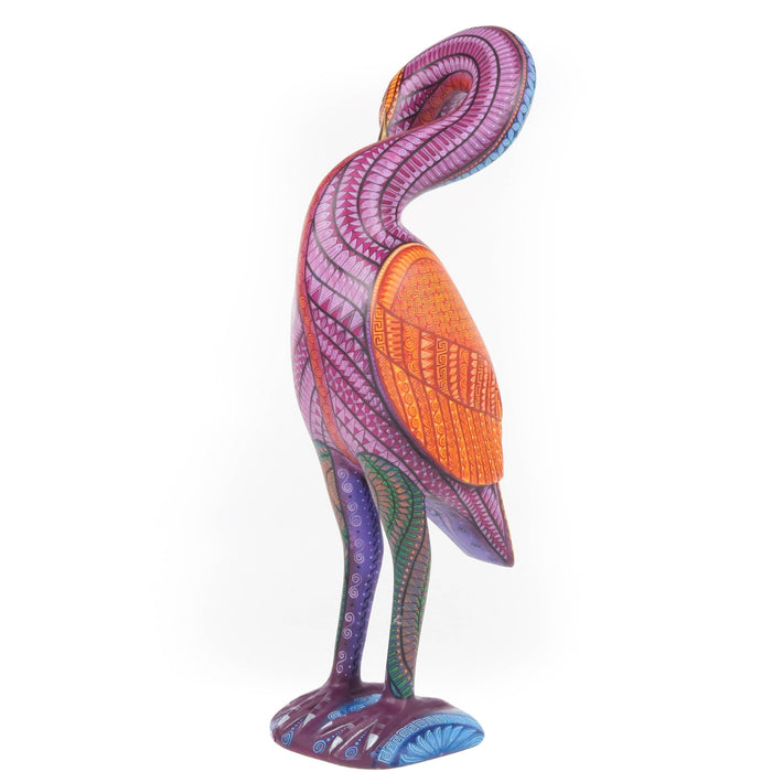 Gorgeous Heron - Oaxacan Alebrije Wood Carving - CEMCUI