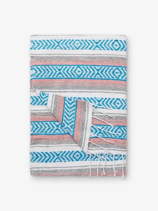 Gray Blush Traditional Mexican Blanket - CEMCUI