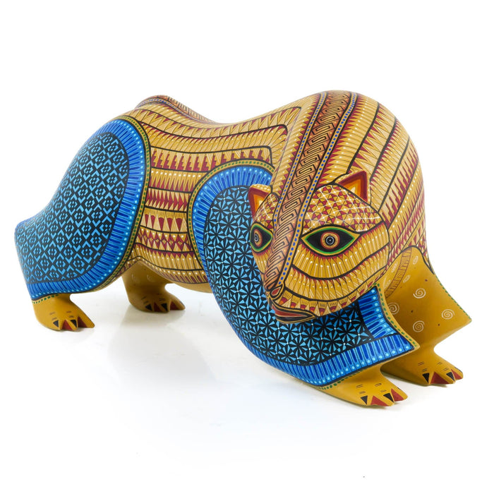 Grizzly Bear - Oaxacan Alebrije Wood Carving - Nestor Melchor - CEMCUI