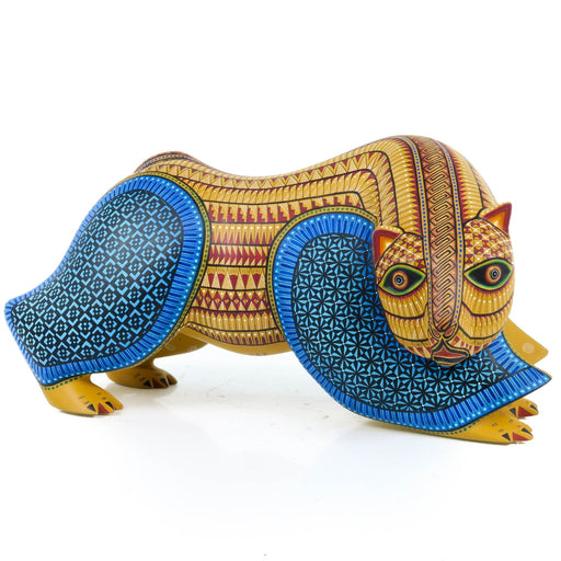 Grizzly Bear - Oaxacan Alebrije Wood Carving - Nestor Melchor - CEMCUI