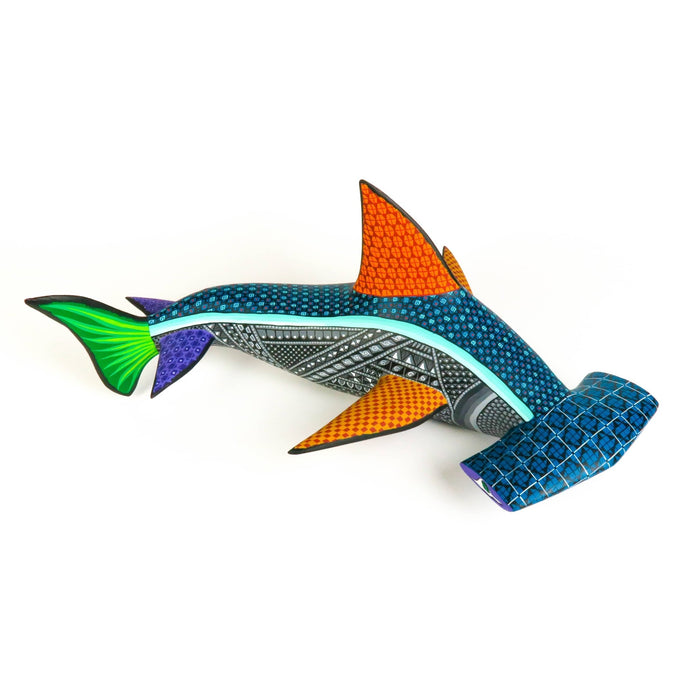 Hammerhead Shark - Oaxacan Alebrije Wood Carving - CEMCUI