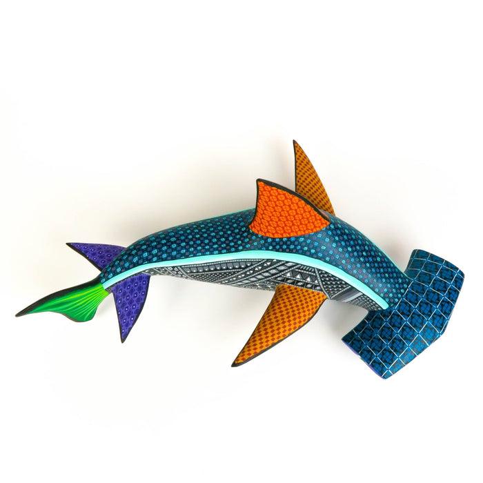 Hammerhead Shark - Oaxacan Alebrije Wood Carving - CEMCUI