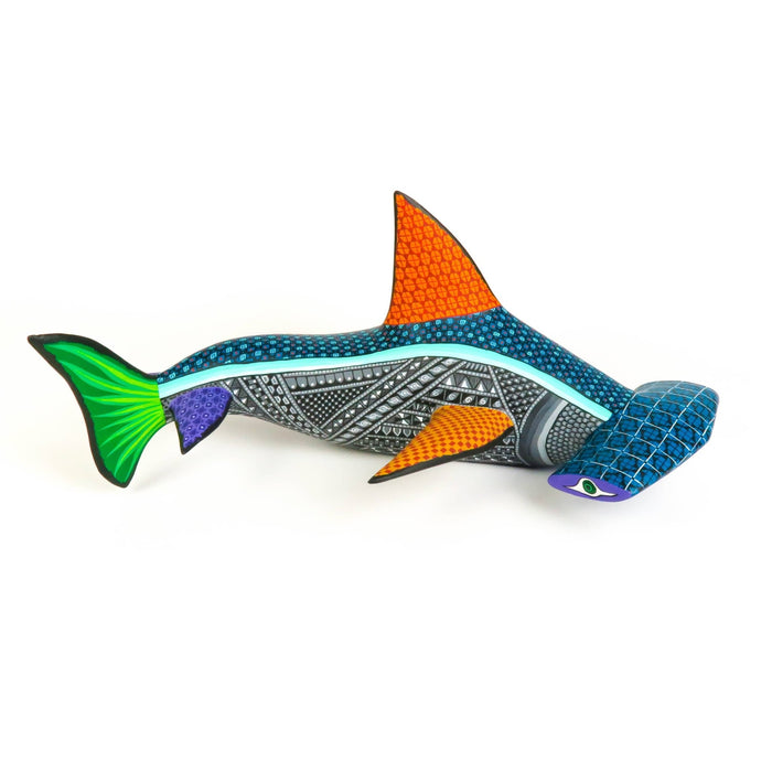 Hammerhead Shark - Oaxacan Alebrije Wood Carving - CEMCUI