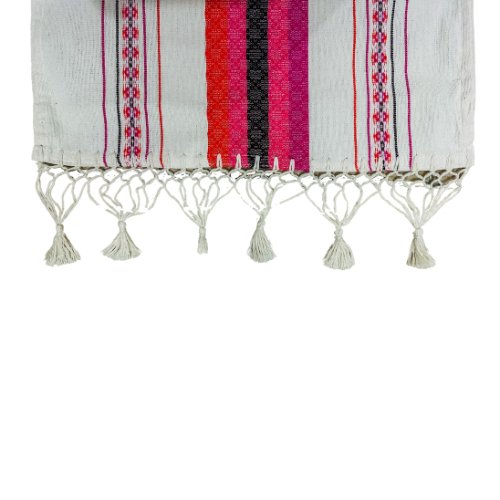 Handmade Mexican "Camino de Mesa" tablecloth 59x15.7 inches - Telar de pedal y chicote - CEMCUI