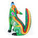 Howling Coyote (Green) - Oaxacan Alebrije Wood Carving - CEMCUI