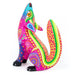 Howling Coyote (Purple) - Oaxacan Alebrije Wood Carving - CEMCUI