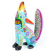 Howling Coyote (Turquoise) - Oaxacan Alebrije Wood Carving - CEMCUI