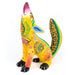 Howling Coyote (Yellow) - Oaxacan Alebrije Wood Carving - CEMCUI