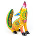 Howling Coyote (Yellow) - Oaxacan Alebrije Wood Carving - CEMCUI