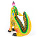 Howling Coyote (Yellow) - Oaxacan Alebrije Wood Carving - CEMCUI