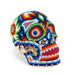 Huichol Beaded Human Skull Mexican Dia De Los Muertos Folk Bead Art - CEMCUI