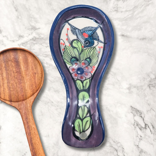 Hummingbird Stoneware Spoon Rest - CEMCUI