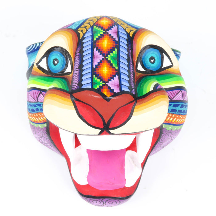 Jaguar Head - Oaxacan Alebrije Wood Carving - CEMCUI