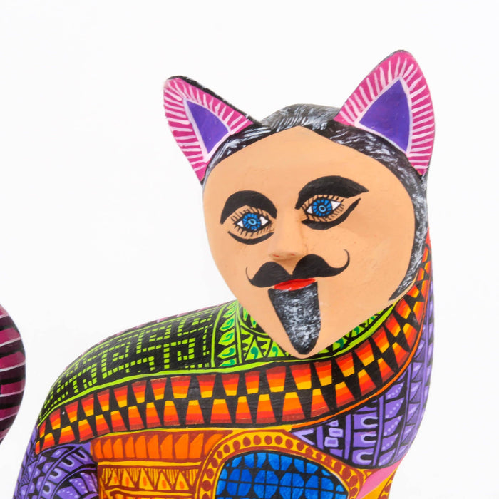 Jaguar Man Nahual Fusion - Oaxacan Alebrije Wood Carving - CEMCUI