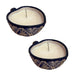 Kit of 2 Heart Shaped Candles made of Talavera 5.5 x 3 inch - CEMCUI