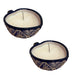 Kit of 2 Heart Shaped Candles made of Talavera 5.5 x 3 inch - CEMCUI