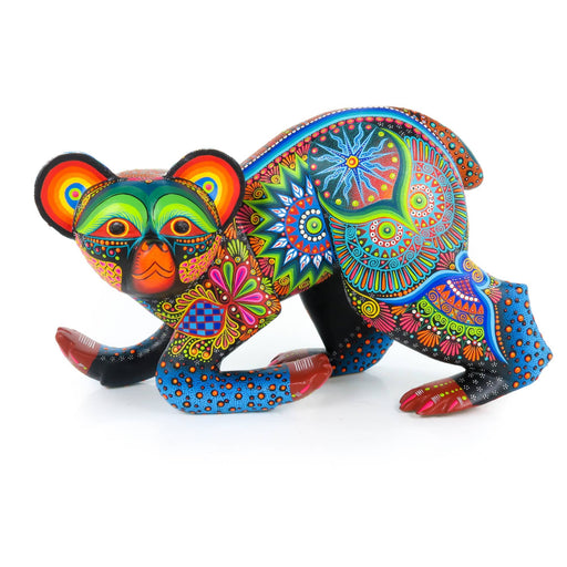 Large Black Bear - Oaxacan Alebrije Wood Carving - CEMCUI