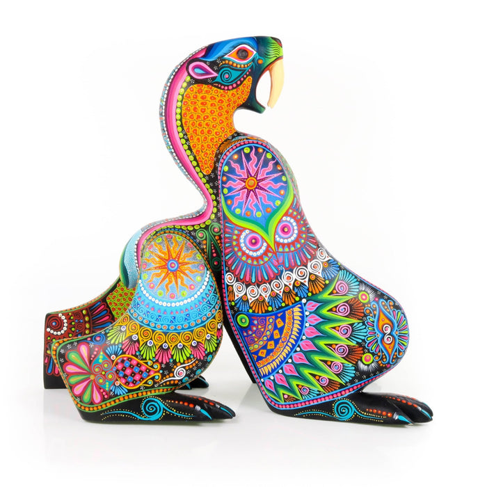 Large Fierce Bear - Oaxacan Alebrije Wood Carving - CEMCUI