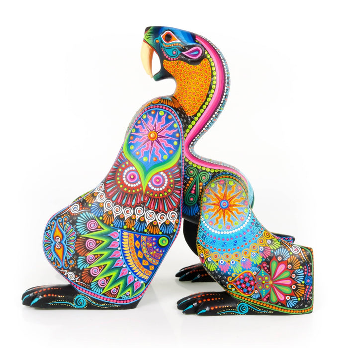 Large Fierce Bear - Oaxacan Alebrije Wood Carving - CEMCUI