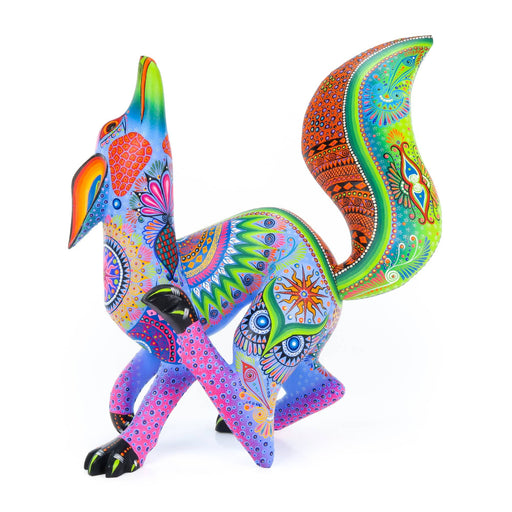 Large Masterpiece Coyote - Oaxacan Alebrije Wood Carving - CEMCUI