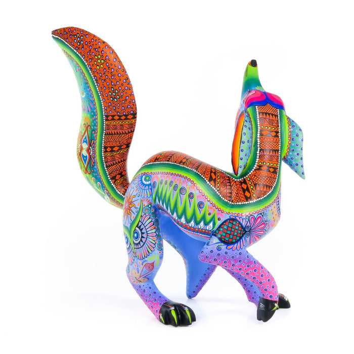 Large Masterpiece Coyote - Oaxacan Alebrije Wood Carving - CEMCUI