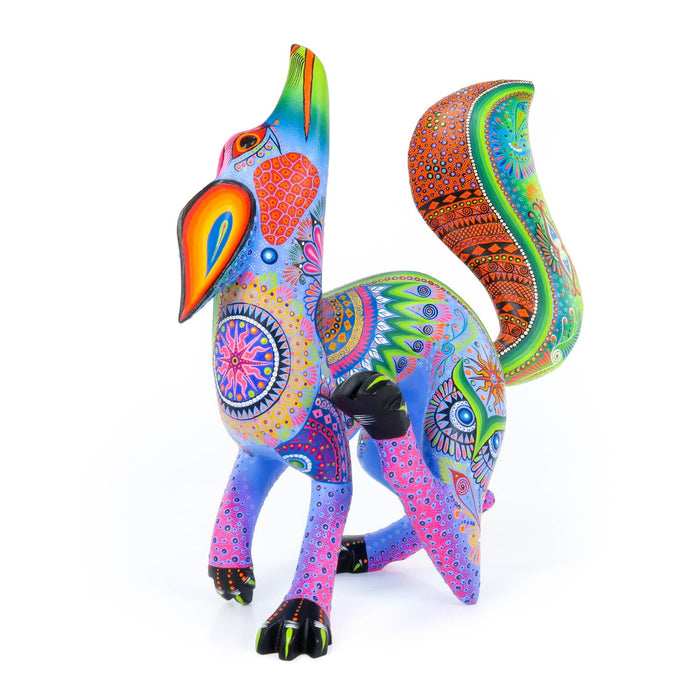 Large Masterpiece Coyote - Oaxacan Alebrije Wood Carving - CEMCUI