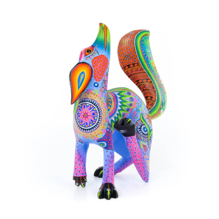 Large Masterpiece Coyote - Oaxacan Alebrije Wood Carving - CEMCUI