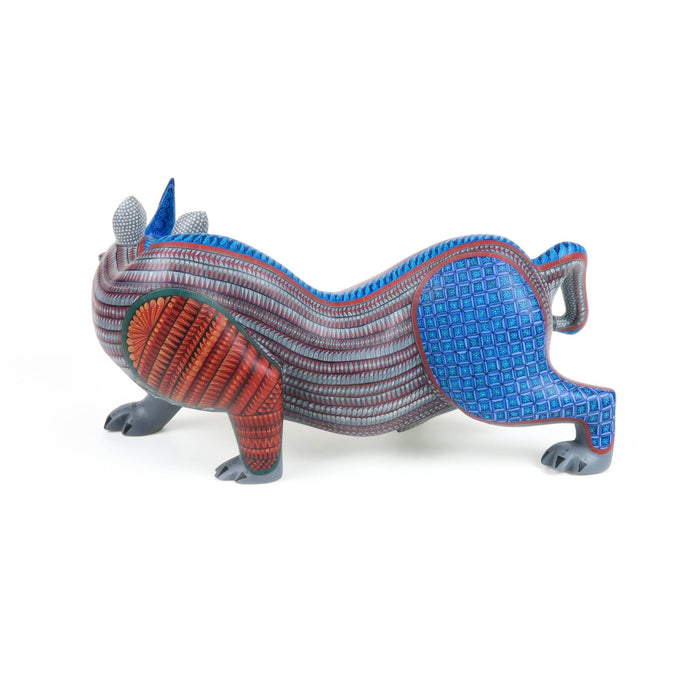 Large Rhinoceros - Oaxacan Alebrije Wood Carving - Nestor Melchor - CEMCUI