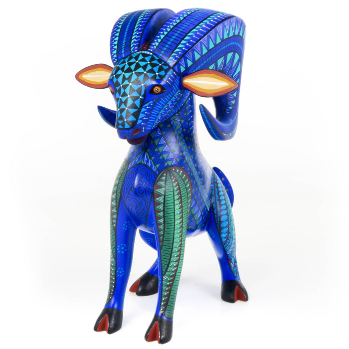 Majestic Bighorn Ram - Oaxacan Alebrije Wood Carving - CEMCUI