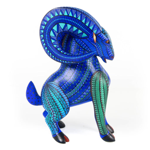 Majestic Bighorn Ram - Oaxacan Alebrije Wood Carving - CEMCUI