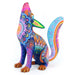 Majestic Howling Coyote - Oaxacan Alebrije Wood Carving - CEMCUI