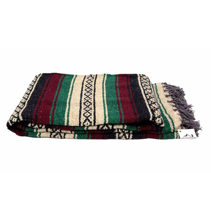 Maroon & Green Mexican Super Falsa Blanket - CEMCUI