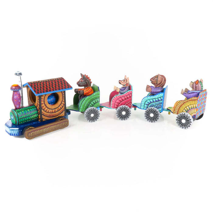 Masterpiece Animal Train - Oaxacan Alebrije Wood Carving - CEMCUI