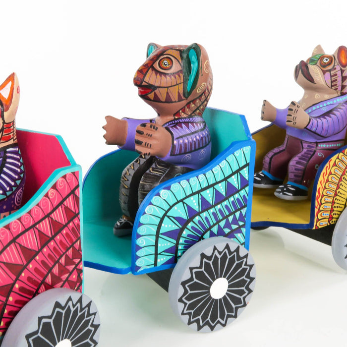 Masterpiece Animal Train - Oaxacan Alebrije Wood Carving - CEMCUI