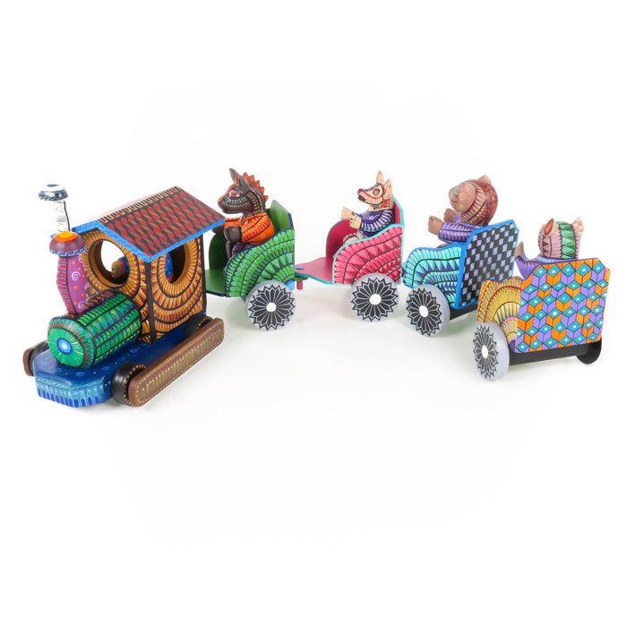 Masterpiece Animal Train - Oaxacan Alebrije Wood Carving - CEMCUI