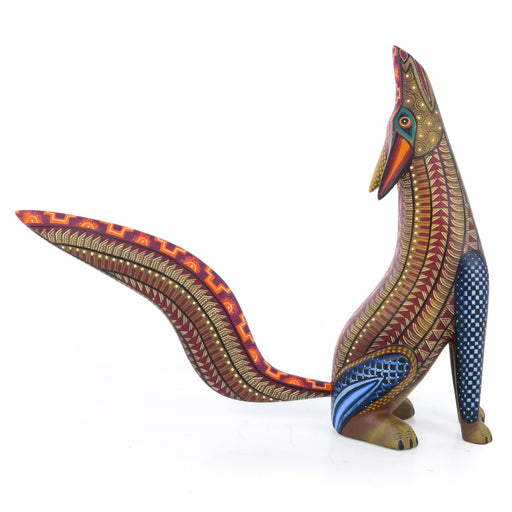 Masterpiece Brown Coyote - Oaxacan Alebrije Wood Carving - CEMCUI