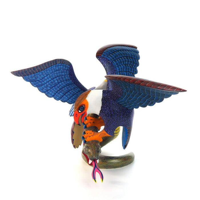 Masterpiece Eagles & Serpent - Oaxacan Alebrije Wood Carving - CEMCUI