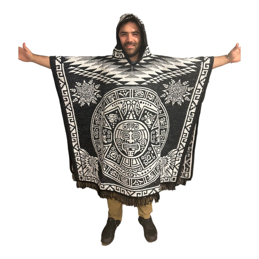 Mayan calendar Wool Poncho 40x43 Inches (each side) - CEMCUI