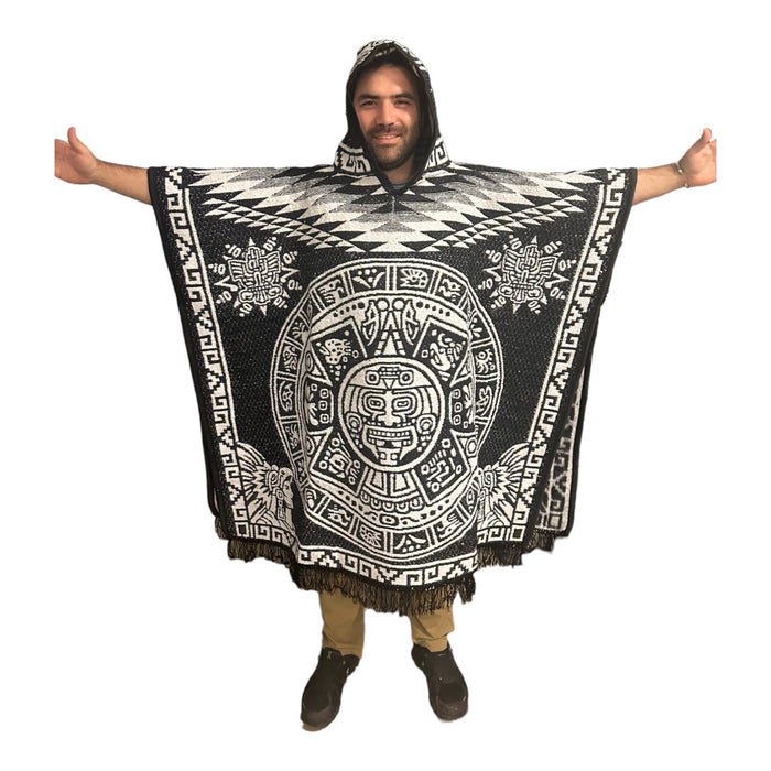 Mayan calendar Wool Poncho 40x43 Inches (each side) - CEMCUI