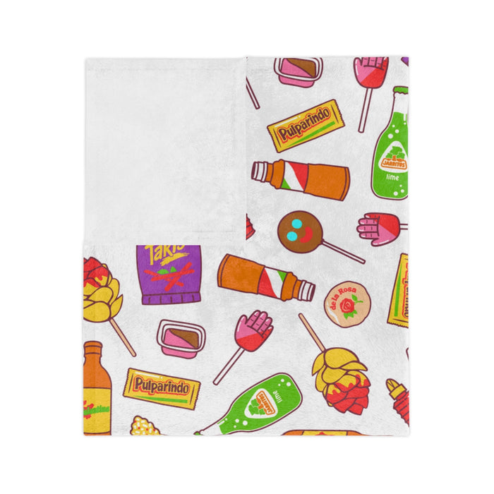 Mexican candies Blanket for Mexican friend, Mexican snack lover. Funny Mexican blanket. - CEMCUI