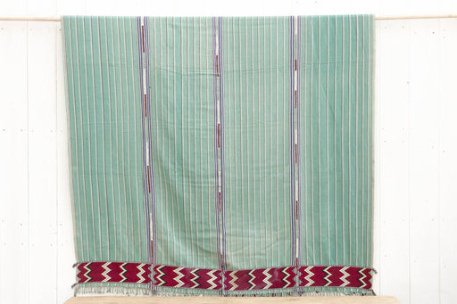 Mid - Century Sea foam Green Mayan Coverlet - CEMCUI