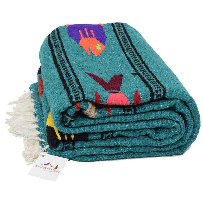 Midnight Teal Baja Fish Yoga Blanket - CEMCUI