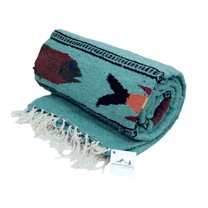 Mint Green Fish Baja Yoga Blanket - CEMCUI