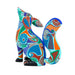 Modern Turquoise Coyote - Oaxacan Alebrije Wood Carving - CEMCUI