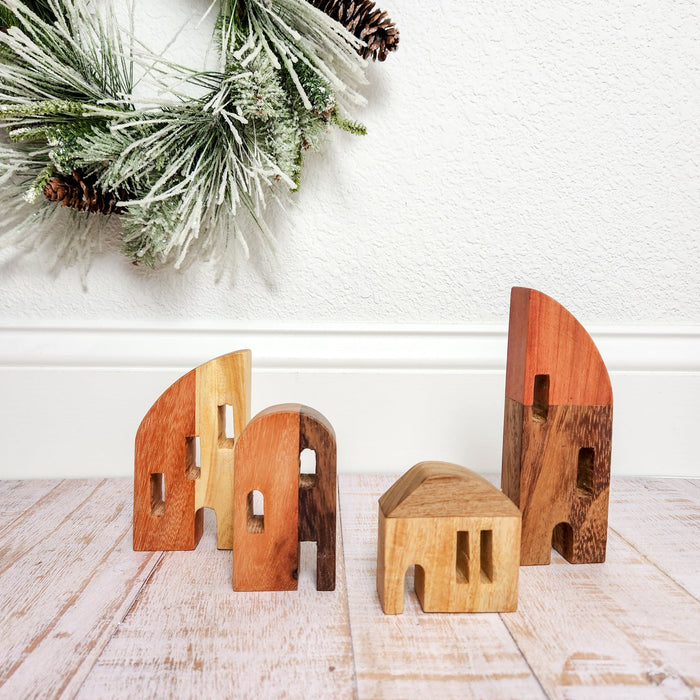 Modern Wood Christmas Village - CEMCUI