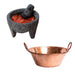 Molcajete Traditional 8" And Copper Cazo (Select your size) - CEMCUI