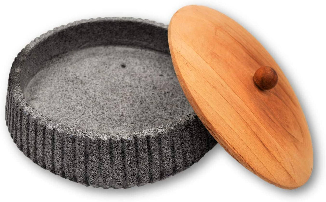 Molcajete Yolia 8" and Tortillero Tlachichi 8" Bundle - CEMCUI